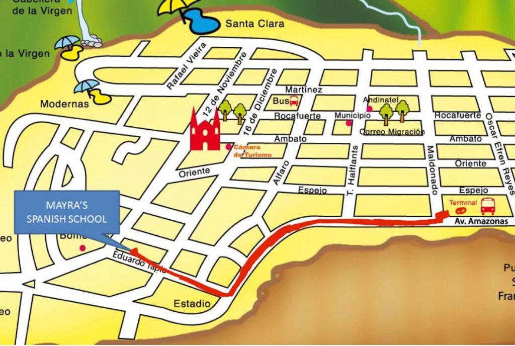 Mayra'S Apartments And Spanish School Banos  Bagian luar foto